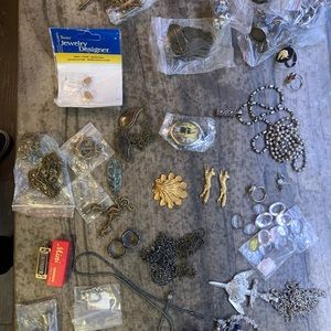 Grab bag of jewelry making supplies